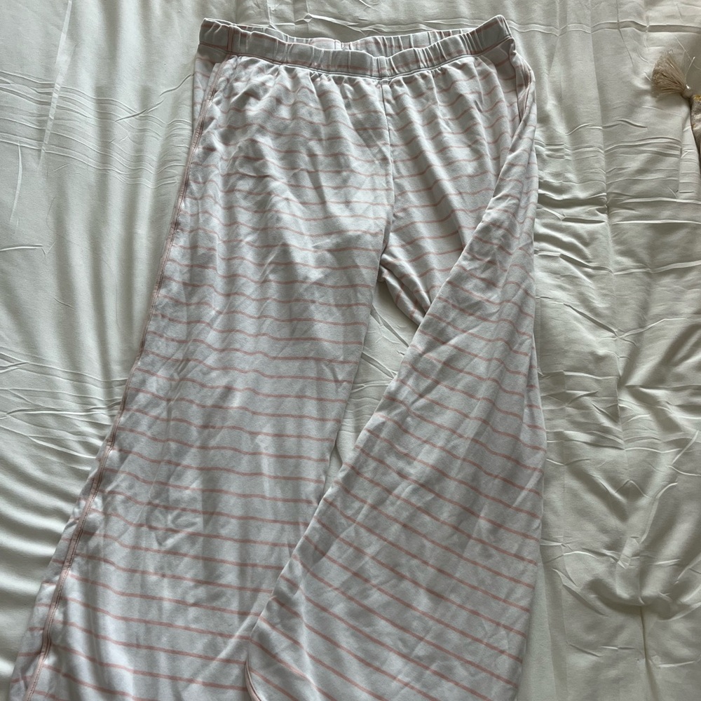 Lake striped pink and white pajama pants